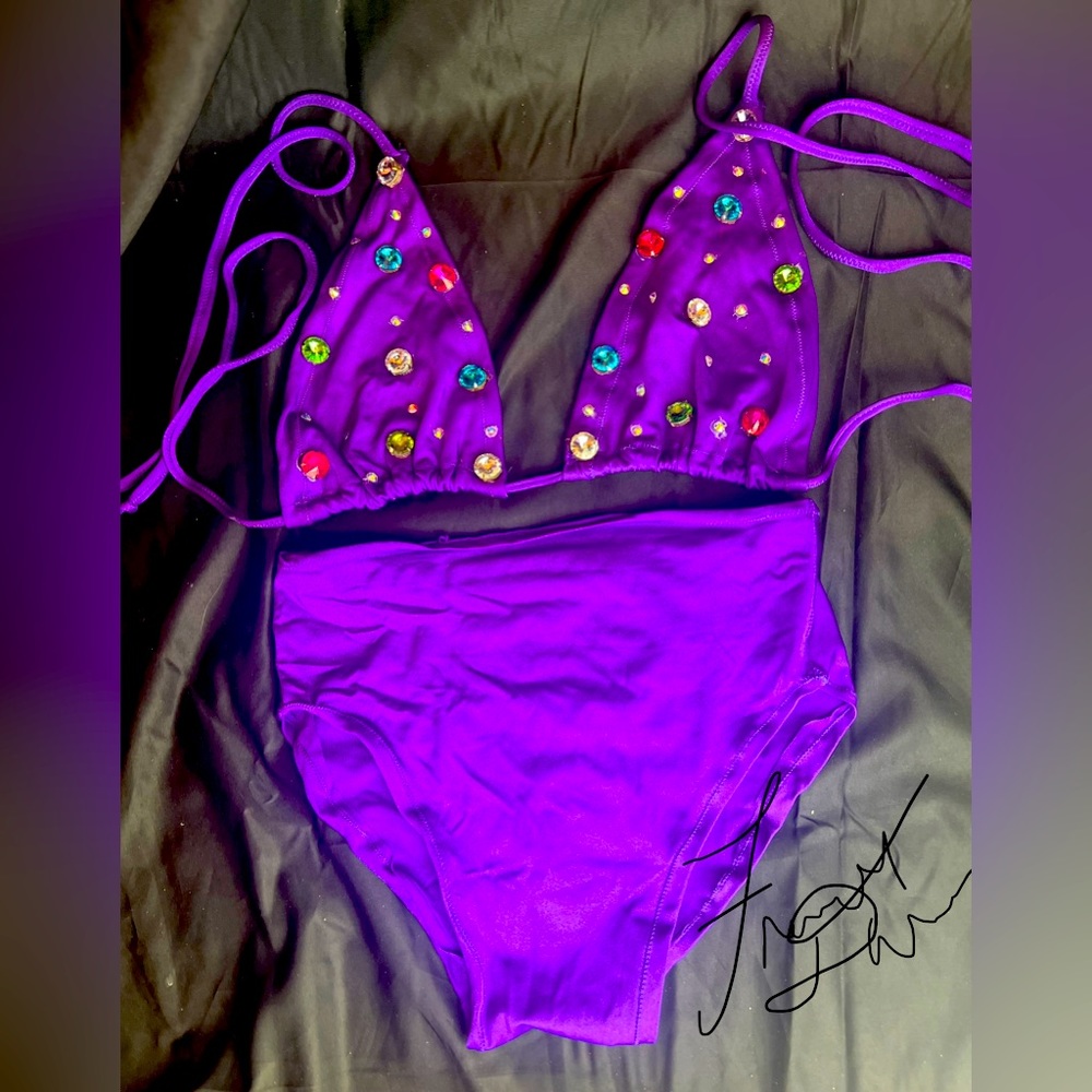 Purple Bikini Fancy By Francesca Watson sample sale alert Highwaisted handmade